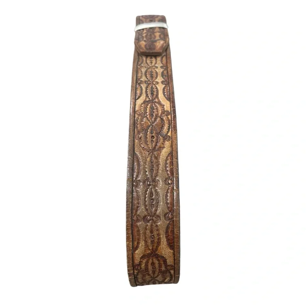 Vintage Western Tooled Leather Belt
